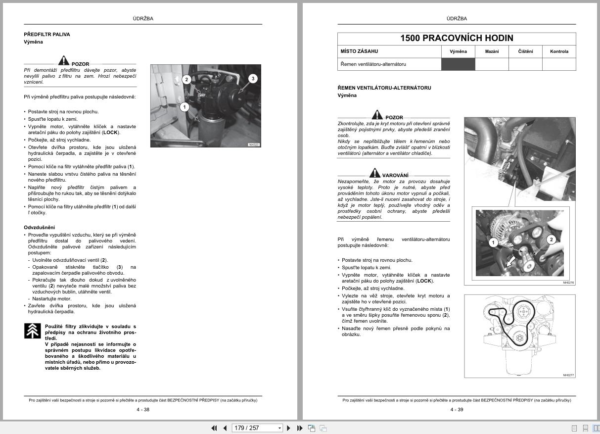 New Holland Wheeled Excavator E215B E245B Operation Maintenance Manual 87618863 2006 CZ (2)