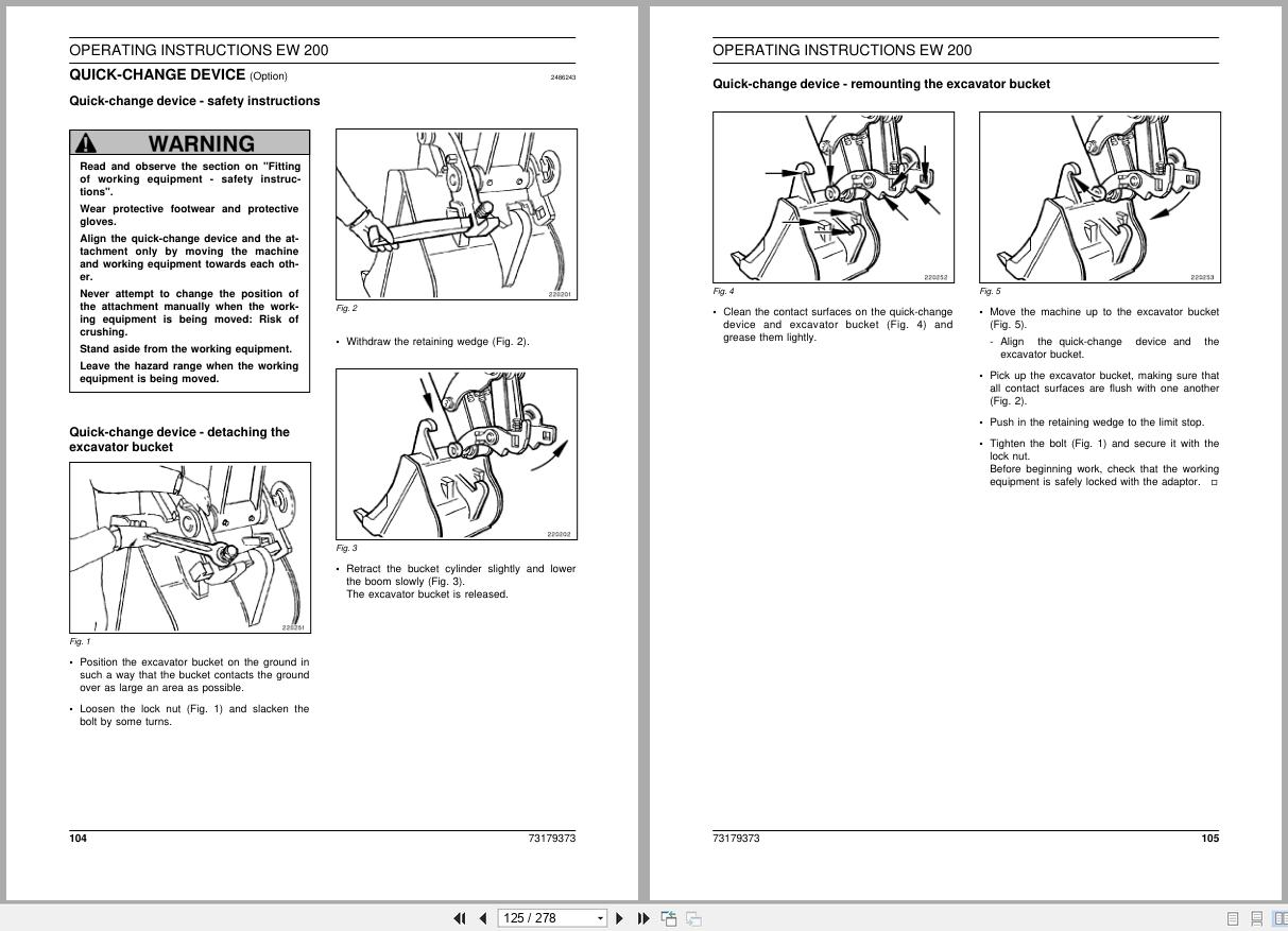 New Holland Wheeled Excavator EW200 117472 6601 Up Operators Manual 73179373 (2)