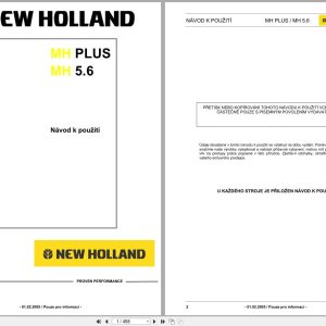 New Holland Wheeled Excavator MH5.6 MHPlus Operators Manual 6043524500 2005 CZ (1)