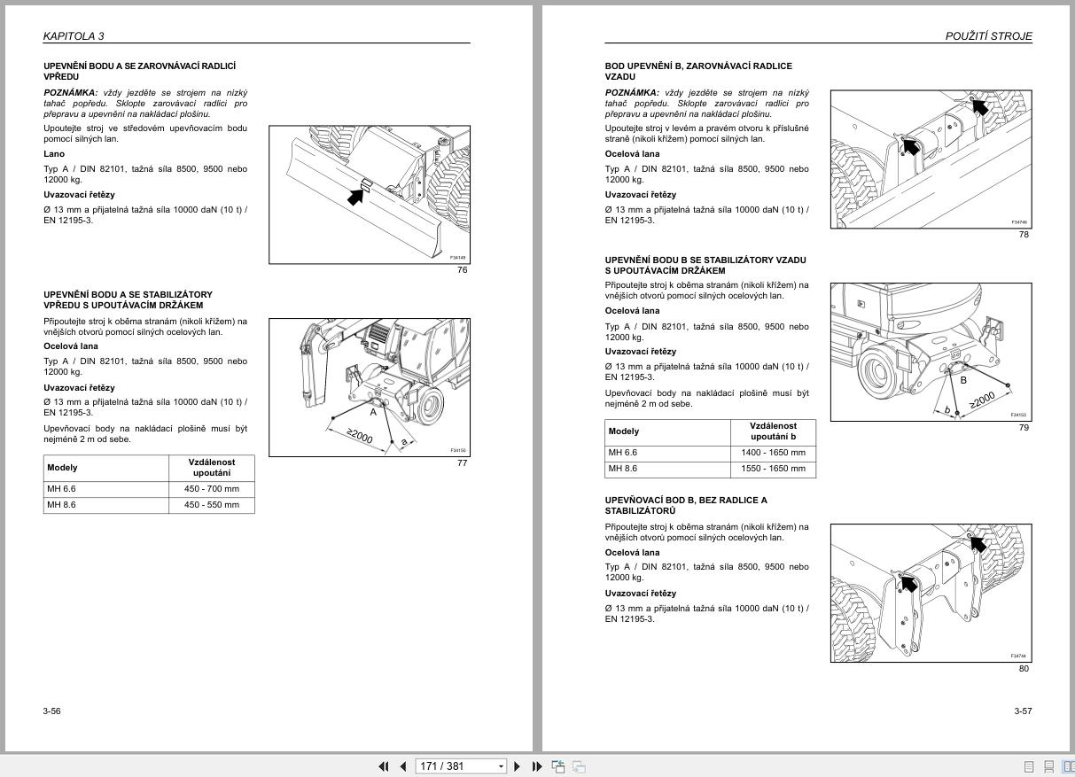 New Holland Wheeled Excavator MH6.6 MH8.6 Tier 3 Operators Manual 87605105 2010 CZ (2)