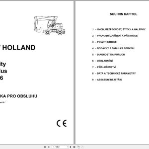 New Holland Wheeled Excavator MHCity MHPlus MH5.6 Operators Manual 87588023 2007 CZ (1)