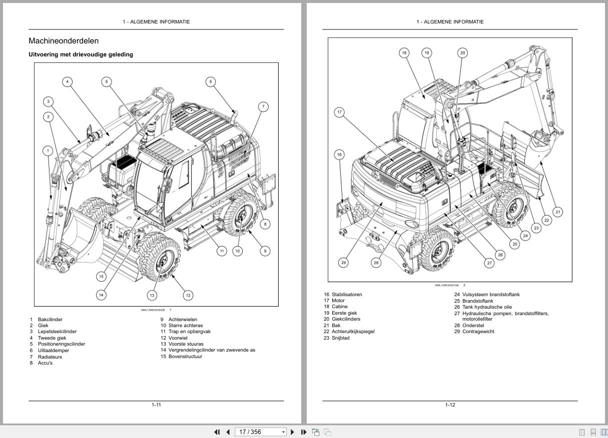 New Holland Wheeled Excavator WE150B Operation Maintenance Manual 47986301 2016 NL (2)