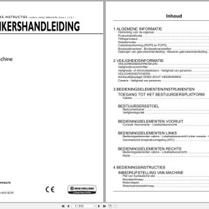 New Holland Wheeled Excavator WE170B WE190B Operation Maintenance Manual 47476375 2012 NL (1)