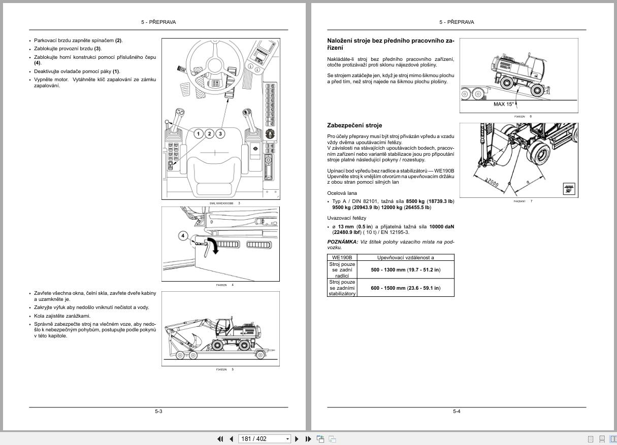 New Holland Wheeled Excavator WE170B WE190B Operators Manual 47986784 2016 CZ (2)