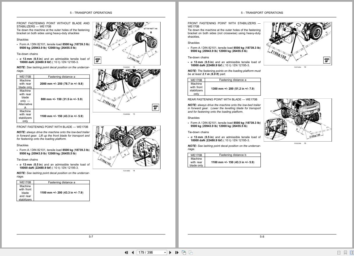 New Holland Wheeled Excavator WE170B WE190B Operators Manual 47987039 2016 (2)