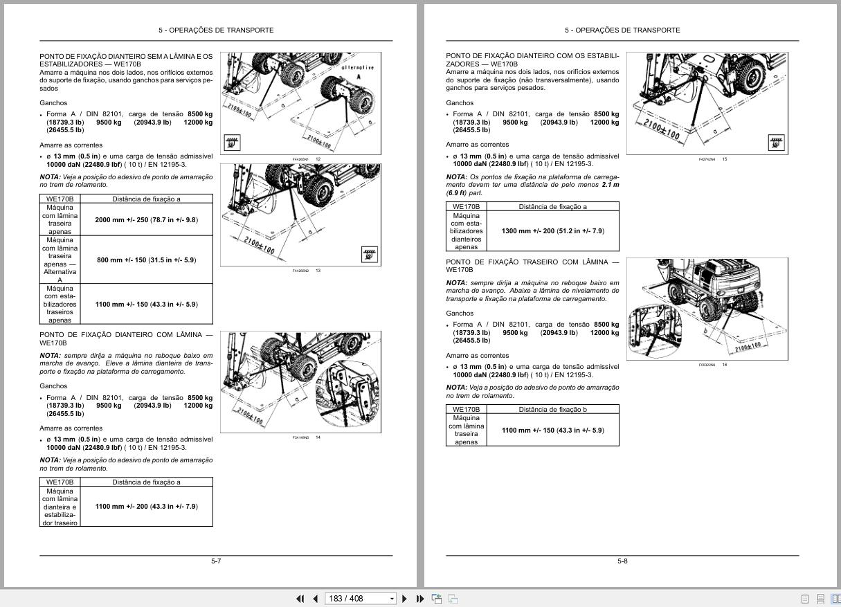 New Holland Wheeled Excavator WE170B WE190B Operators Manual 47987045 2016 BR (2)