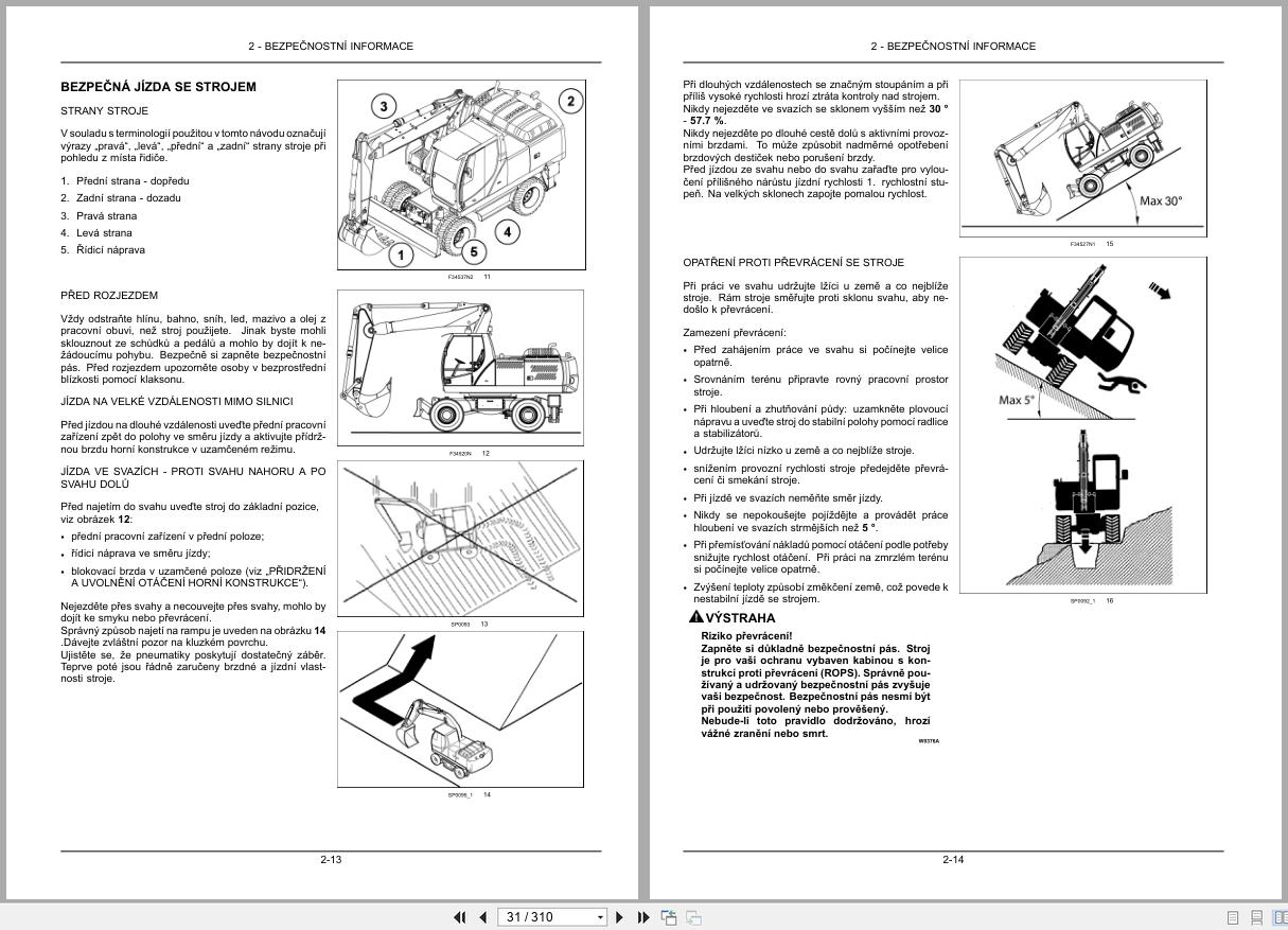 New Holland Wheeled Excavator WE170B WE190B Operators Manual 84310273 2012 CZ (2)