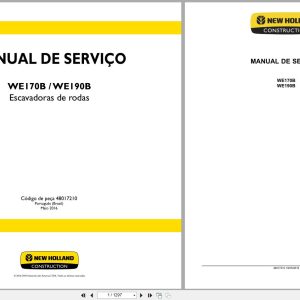 New Holland Wheeled Excavator WE170B WE190B Service Manual 48017210 2016 BR (1)