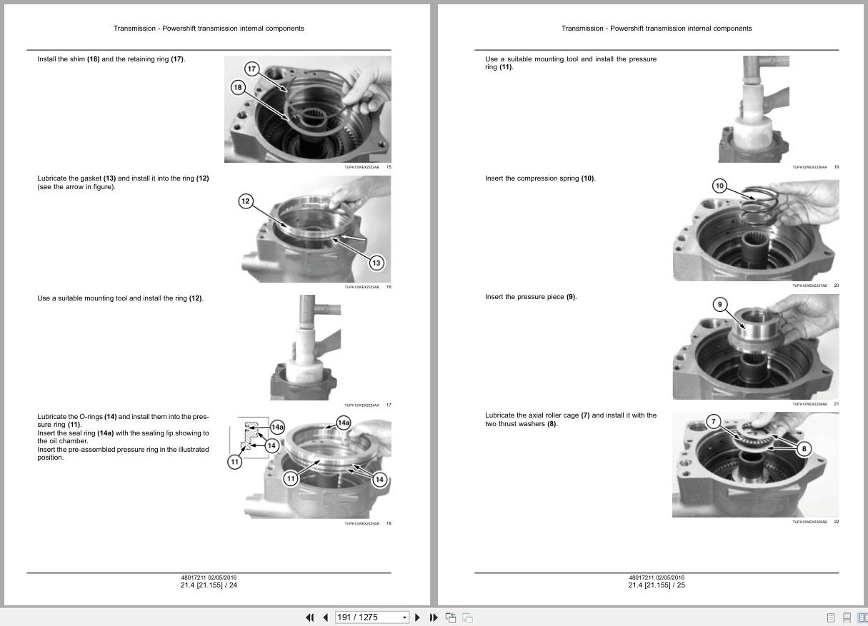New Holland Wheeled Excavator WE170B WE190B Service Manual 48017211 2016 (2)