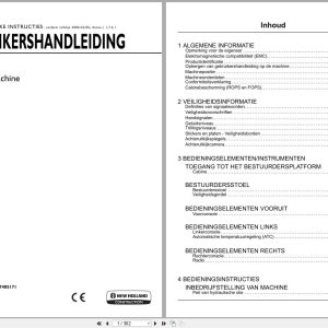 New Holland Wheeled Excavator WE210B Operation Maintenance Manual 47485171 2013 NL (1)