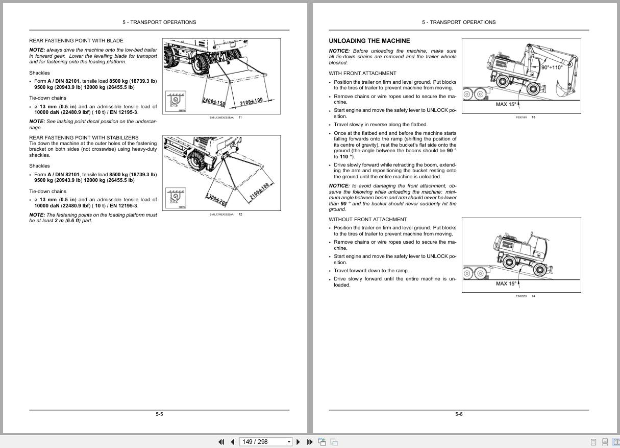 New Holland Wheeled Excavator WE210B Operators Manual 47440709 2013 (2)