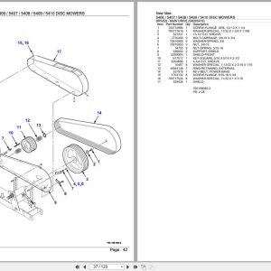New Idea Disc Mowers 5406 5407 5408 5409 5410 Parts Catalog 700721004B 2005 (2)