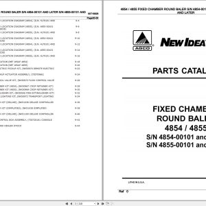 New Idea Fixed Chamber Round Baler 4854 4855 Parts Catalog 700718928B 2004 (1)