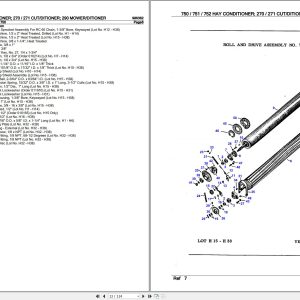 New Idea Hay Conditioner 750 751 752 Cut-Ditioner 270 271 Mower-Ditioner 290 Parts Catalog New Idea Hay Conditioner 750 751 752 Cut Ditioner 270 271 Mower Ditioner 290 Parts Catalog (2)