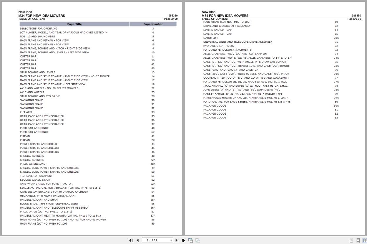 New Idea Mowers M34 Parts Catalog (1)