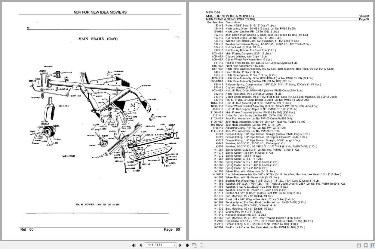 New Idea Mowers M34 Parts Catalog (2)