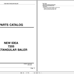 New Idea Rectanguar Baler 7205 Parts Catalog 700721513B 2006 (1)