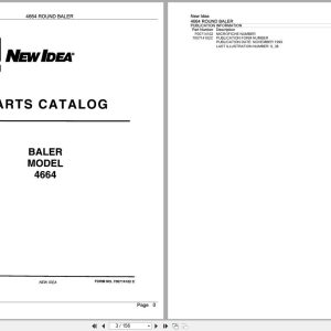 New Idea Round Baler 4664 Parts Catalog 700714102C 1999 (1)