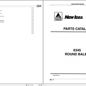 New Idea Round Baler 6345 Parts Catalog 700721918A 2003 (1)