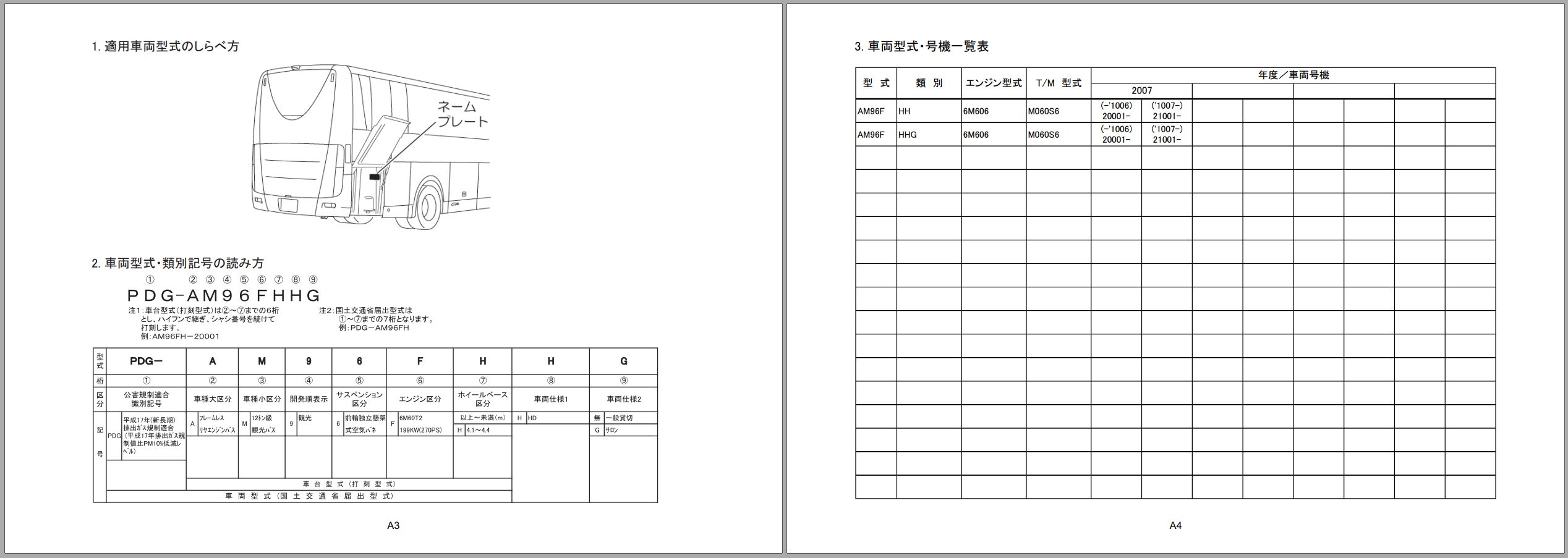 Nissan UD Truck AM96F Parts Catalog PAM96 11101 JP (2)