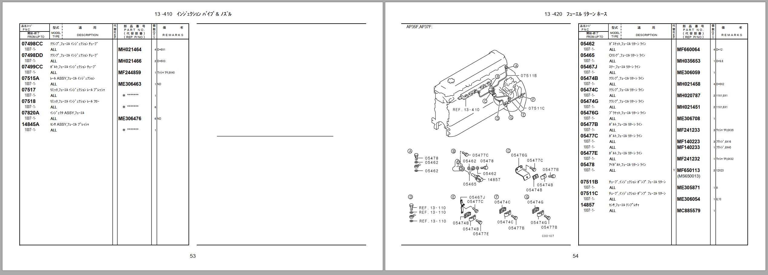 Nissan UD Truck AP35F AP37F Spare Parts Catalog PAP3F 11009 JP (3)