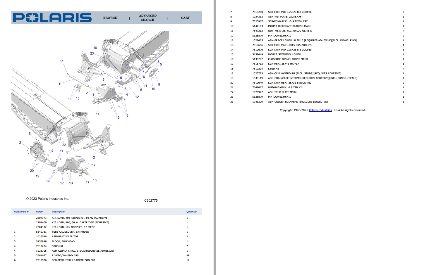 Polaris Snow Machine Parts Catalog PDF 43.4GB (2)
