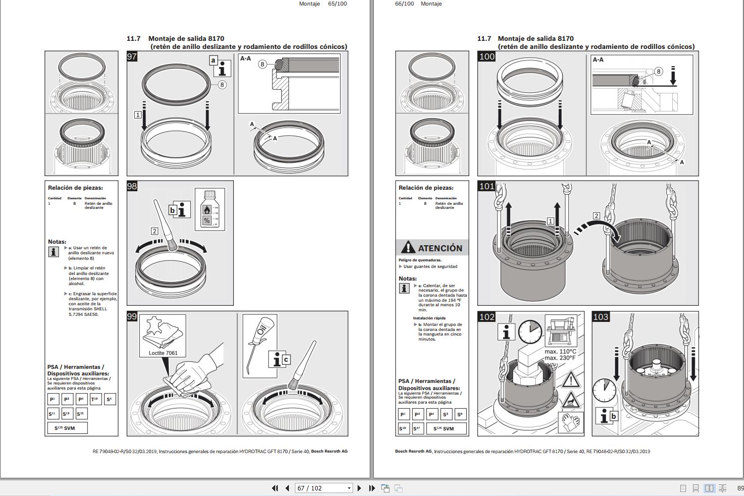 Rexroth Hydrostatic Drives HYDROTRAC GFT 8170 Repair Manual (2)