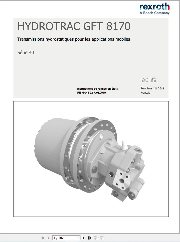 Rexroth Hydrostatic Drives HYDROTRAC GFT 8170 Repair Manual ES (1)