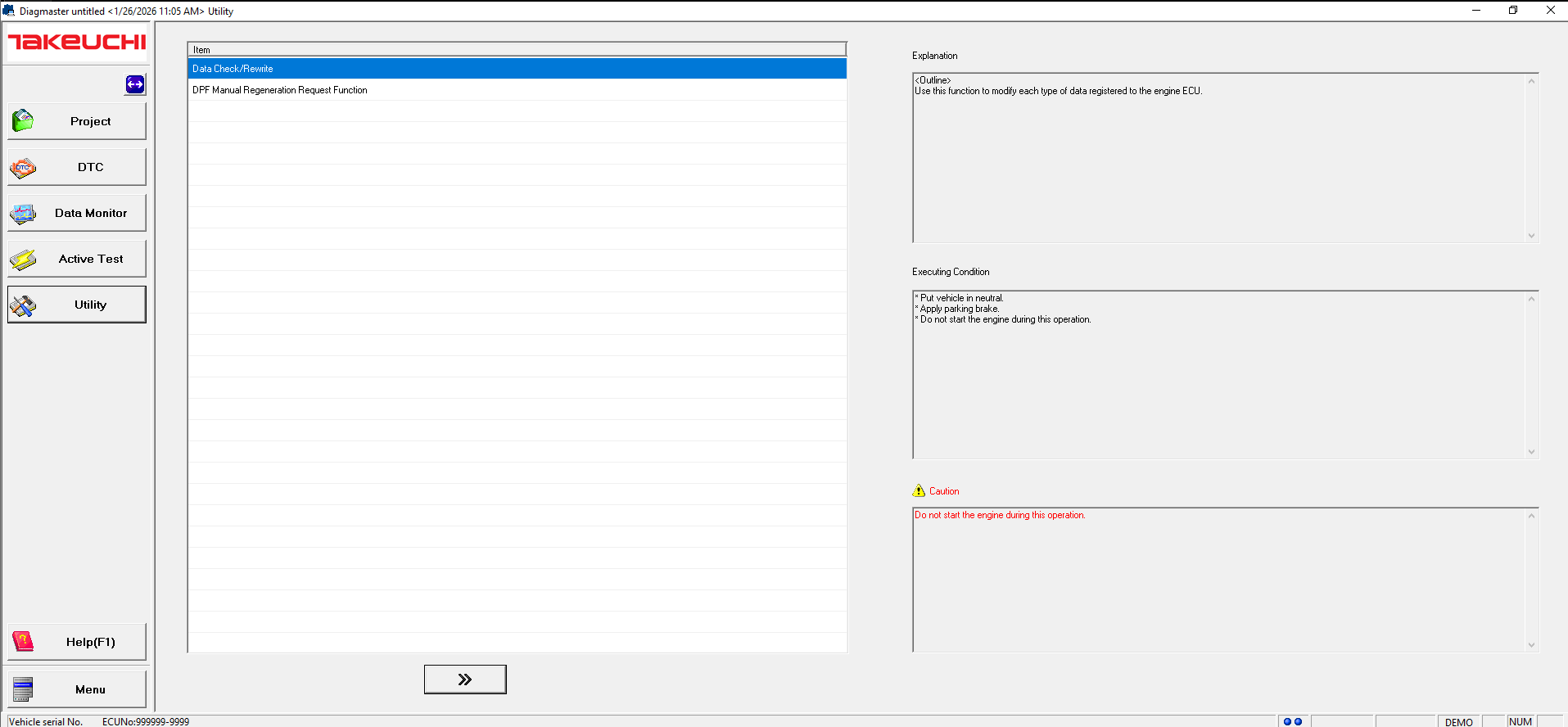 Takeuchi Diagmaster Ver 25.07.01 Diagnostic Program 3