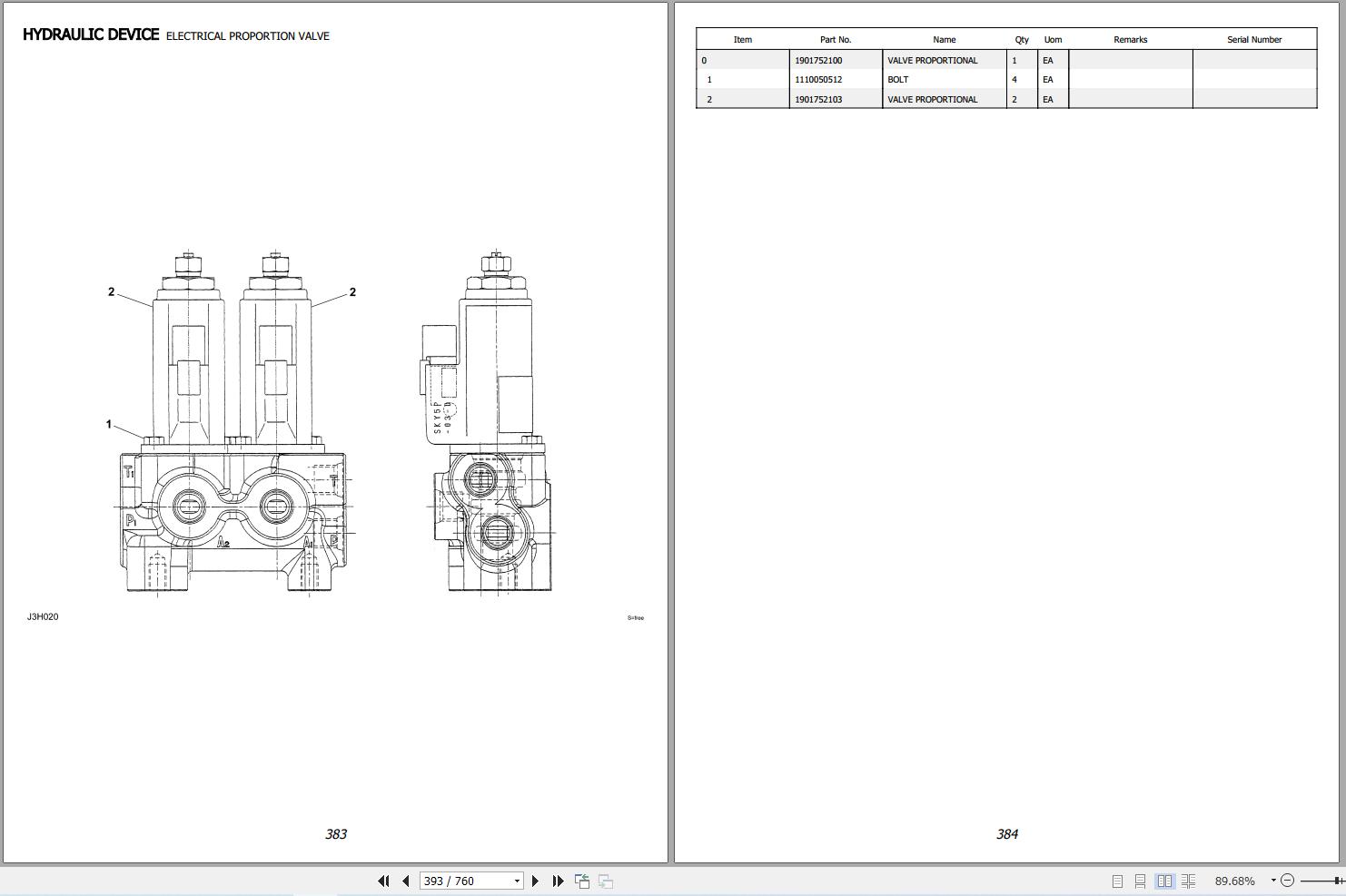 Takeuchi Track Loader TL12 Parts Manual BU7Z003 0 0 2