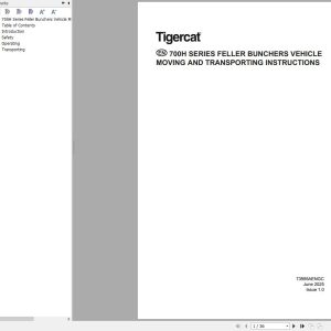 Tigercat 700H SERIES Vehicle Moving And Transporting Instructions 73995AENGC (1)
