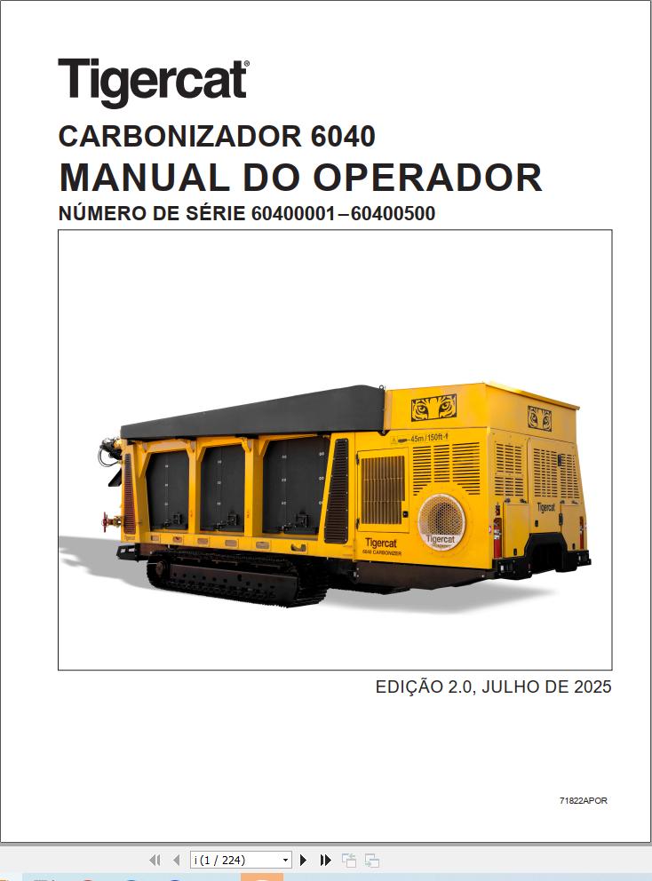 Tigercat Carbonizer 6040 Operator Manual 71822APOR PT (1)