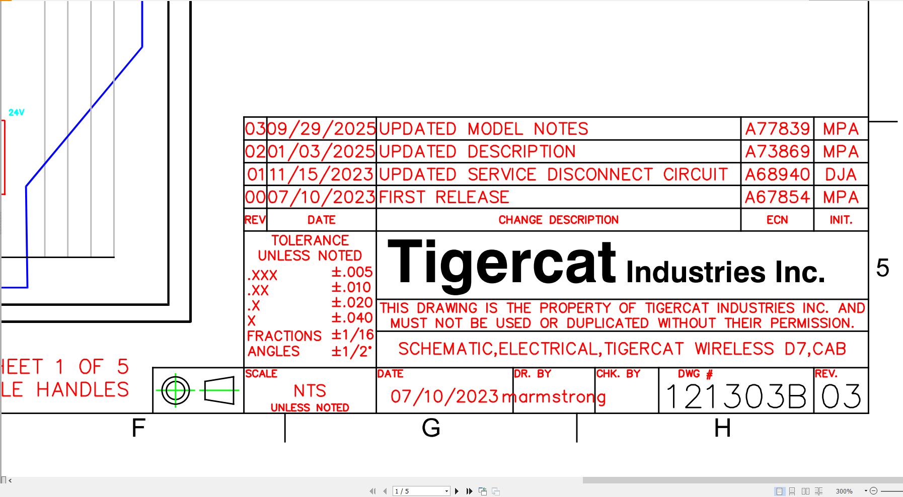 Tigercat Control System D7 Electric Schematic 121303B (1)