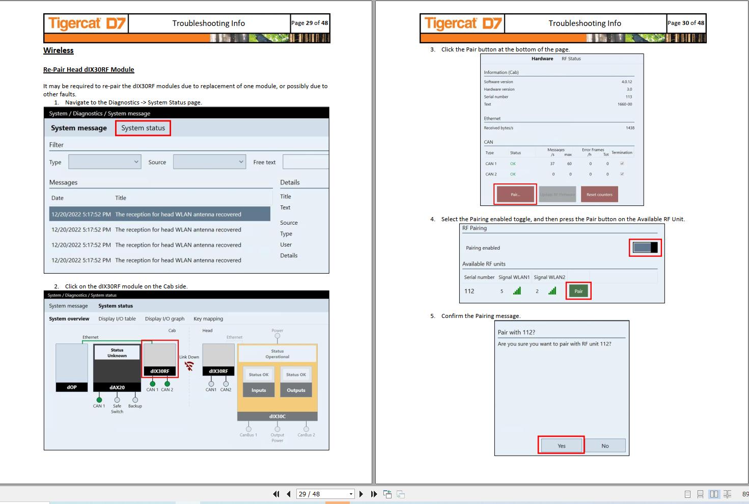 Tigercat Control System D7 Troubleshooting Information (2)