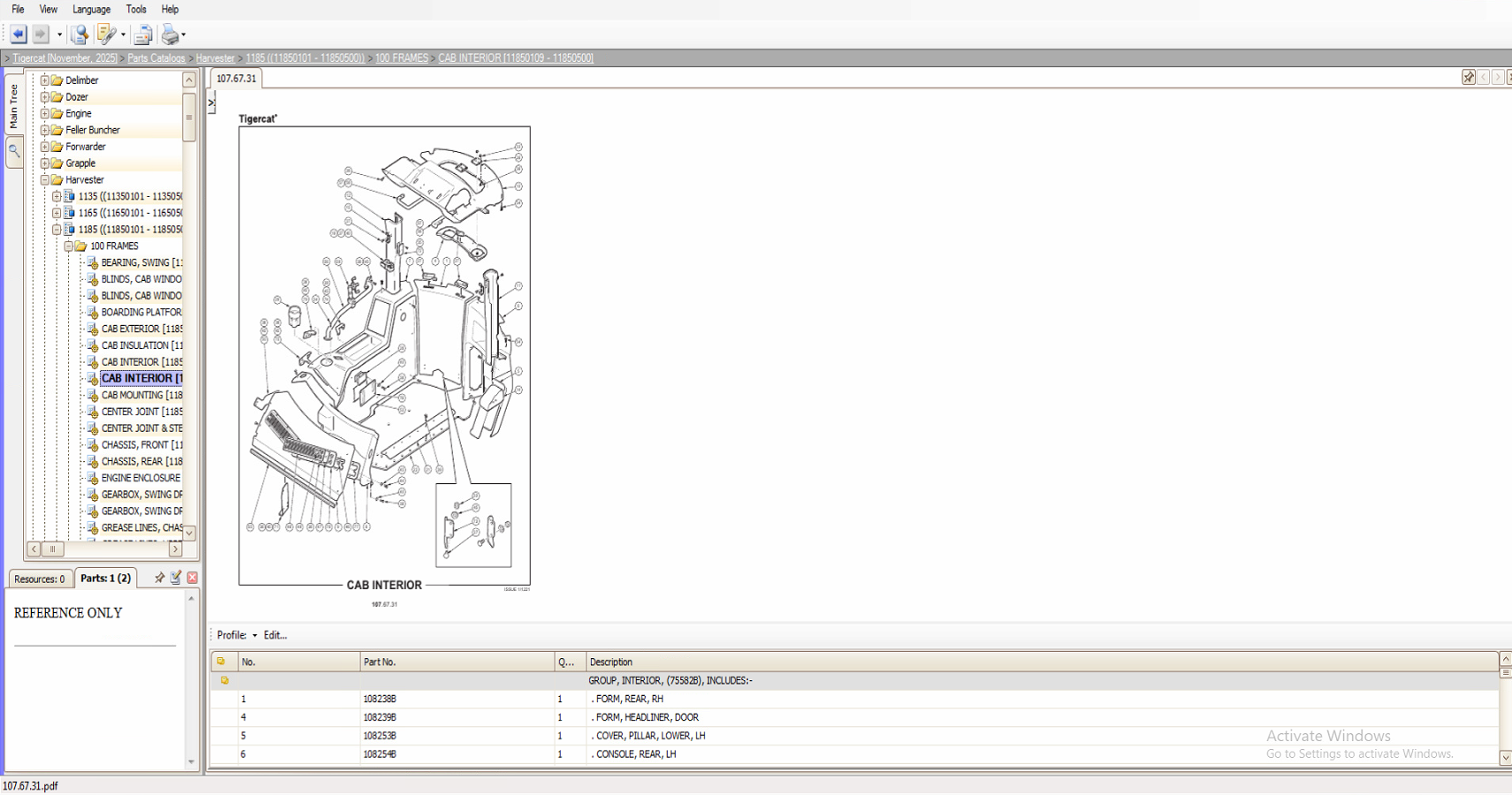 Tigercat EPC 01.2026 Parts Catalog Service Operator Manuals VMWARE 3