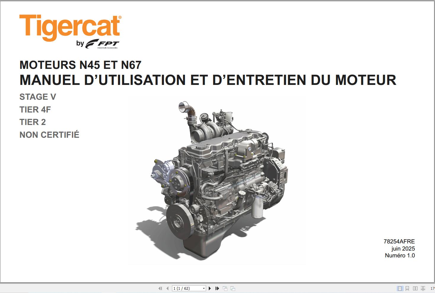 Tigercat FPT Engine N45 N67 Operation And Maintenance Manual 78254AFRE FR (1)