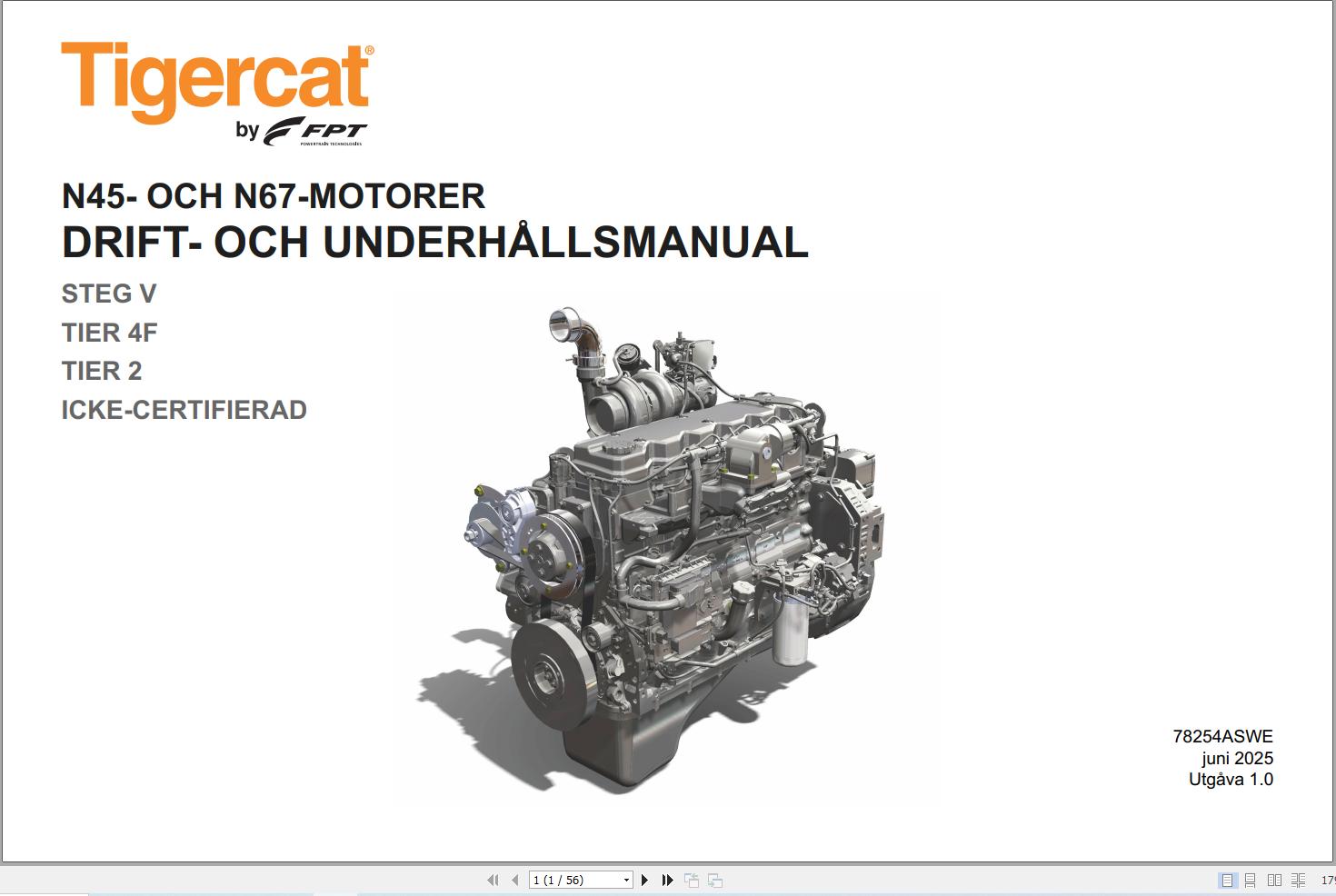 Tigercat FPT Engine N45 N67 Operation And Maintenance Manual 78254ASWE SV (1)