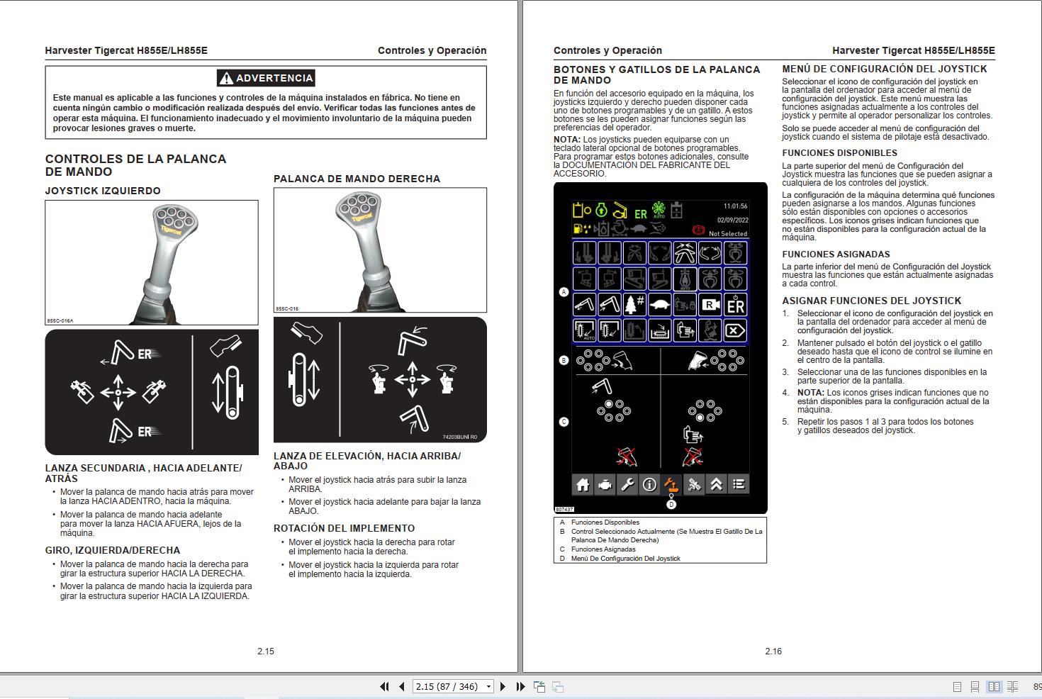 Tigercat Harvester H855E LH855E Operator Manual 69755ASPA (2)
