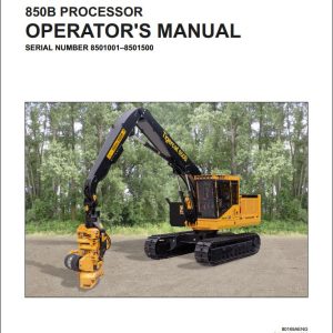 Tigercat Processor 850B Operator Manual 80169AENG (1)
