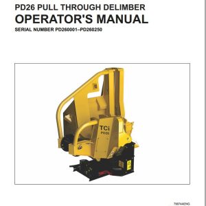 Tigercat Pull Through Delimber PD26 Operator Manual 79074AENG (1)