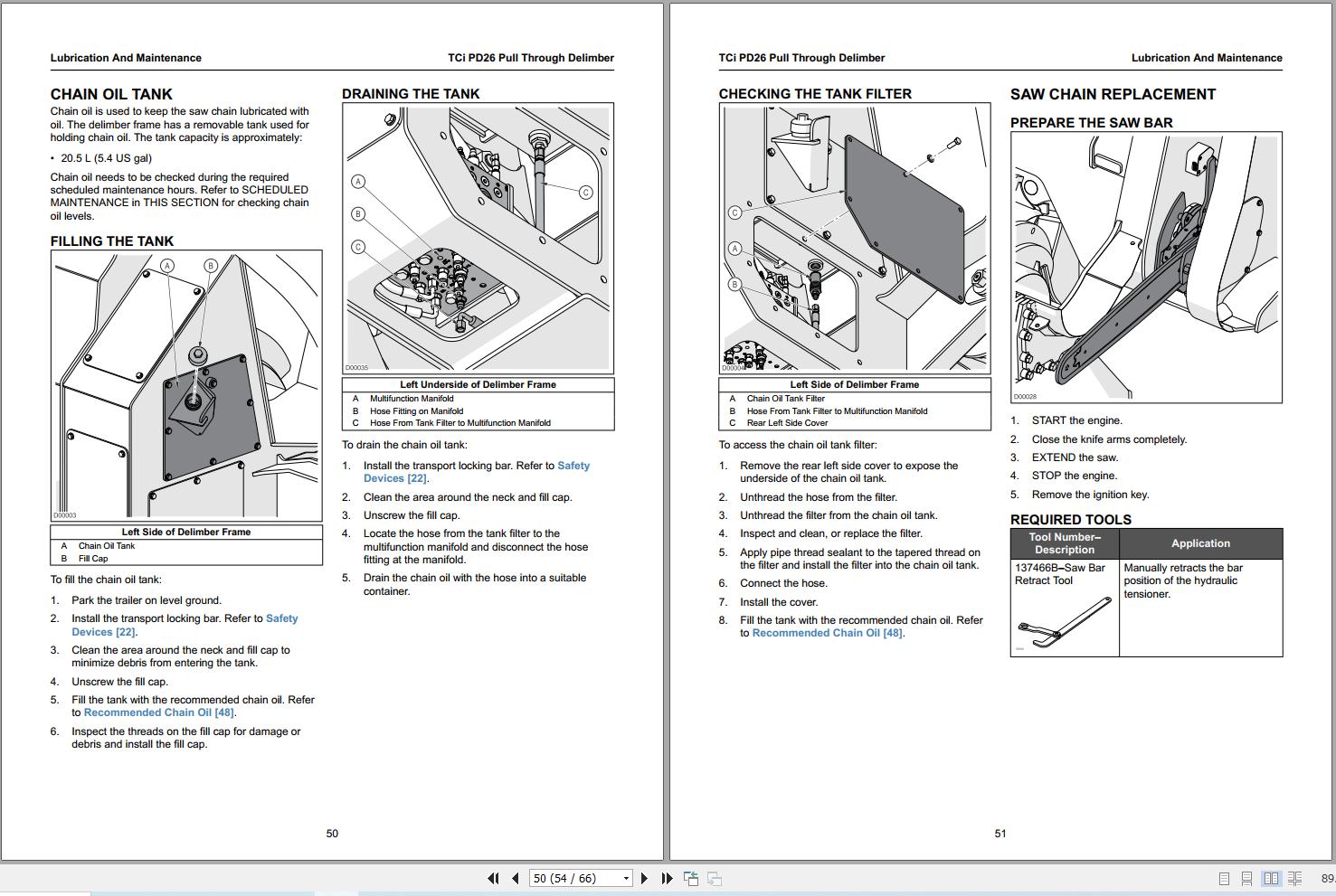Tigercat Pull Through Delimber PD26 Operator Manual 79074AENG (2)