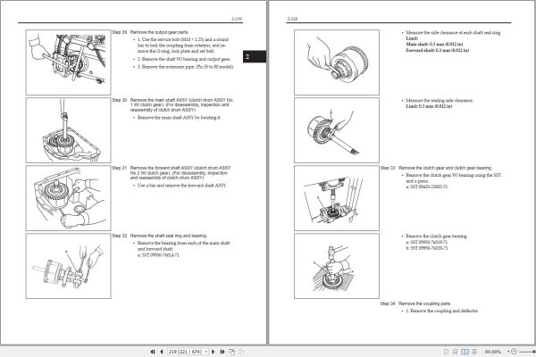 Toyota Forklift 8FG35U to 8FGC70U Repair Manual CE104 2