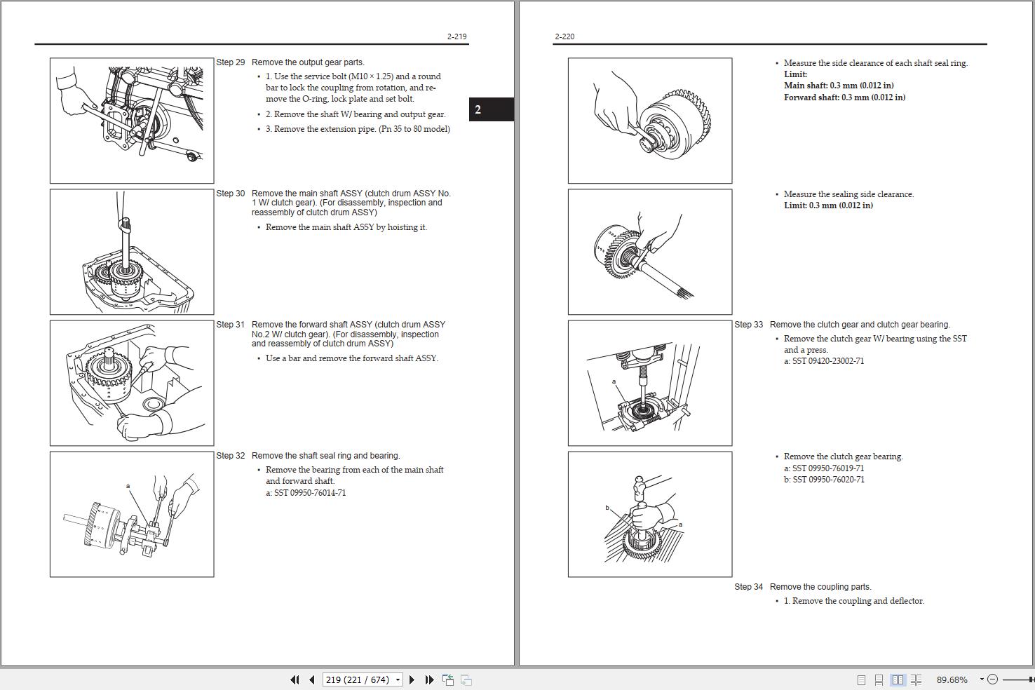 Toyota Forklift 8FG35U to 8FGC70U Repair Manual CE104 2