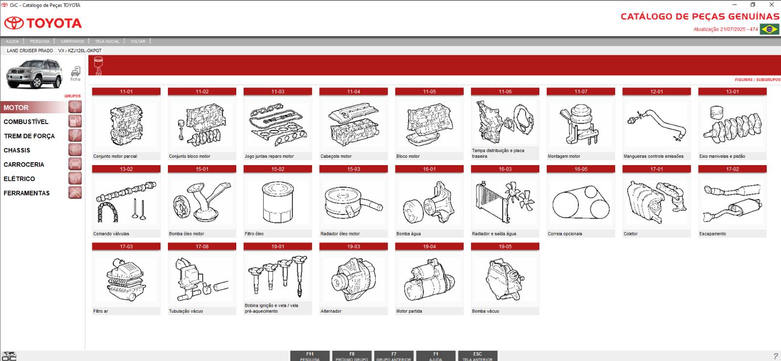 Toyota OIC Brazil 07.2025 Electronic Parts Catalog 1
