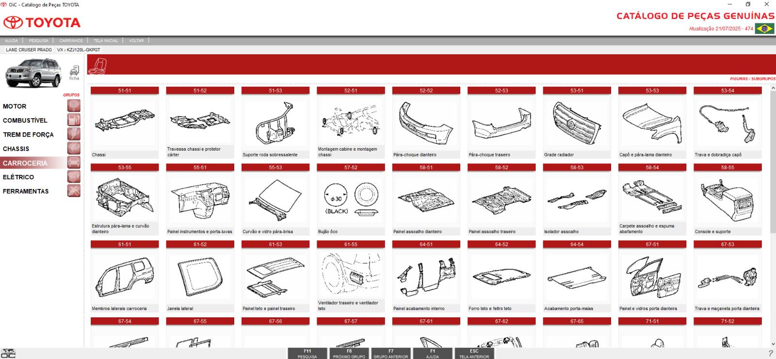 Toyota OIC Brazil 07.2025 Electronic Parts Catalog 2