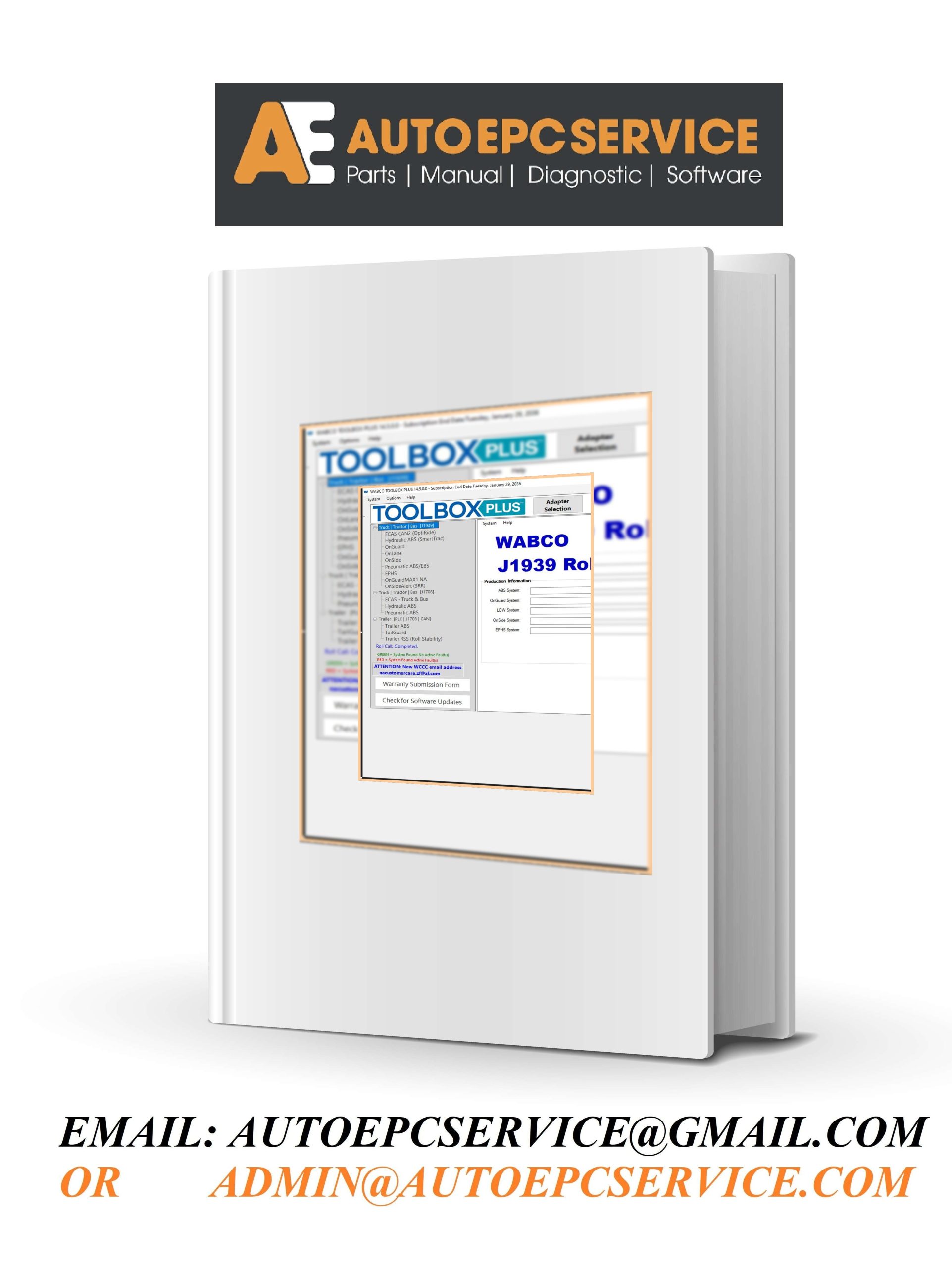 WABCO TOOLBOX PLUS 14.5 ECAS V3.00 Diagnostic Program Remote