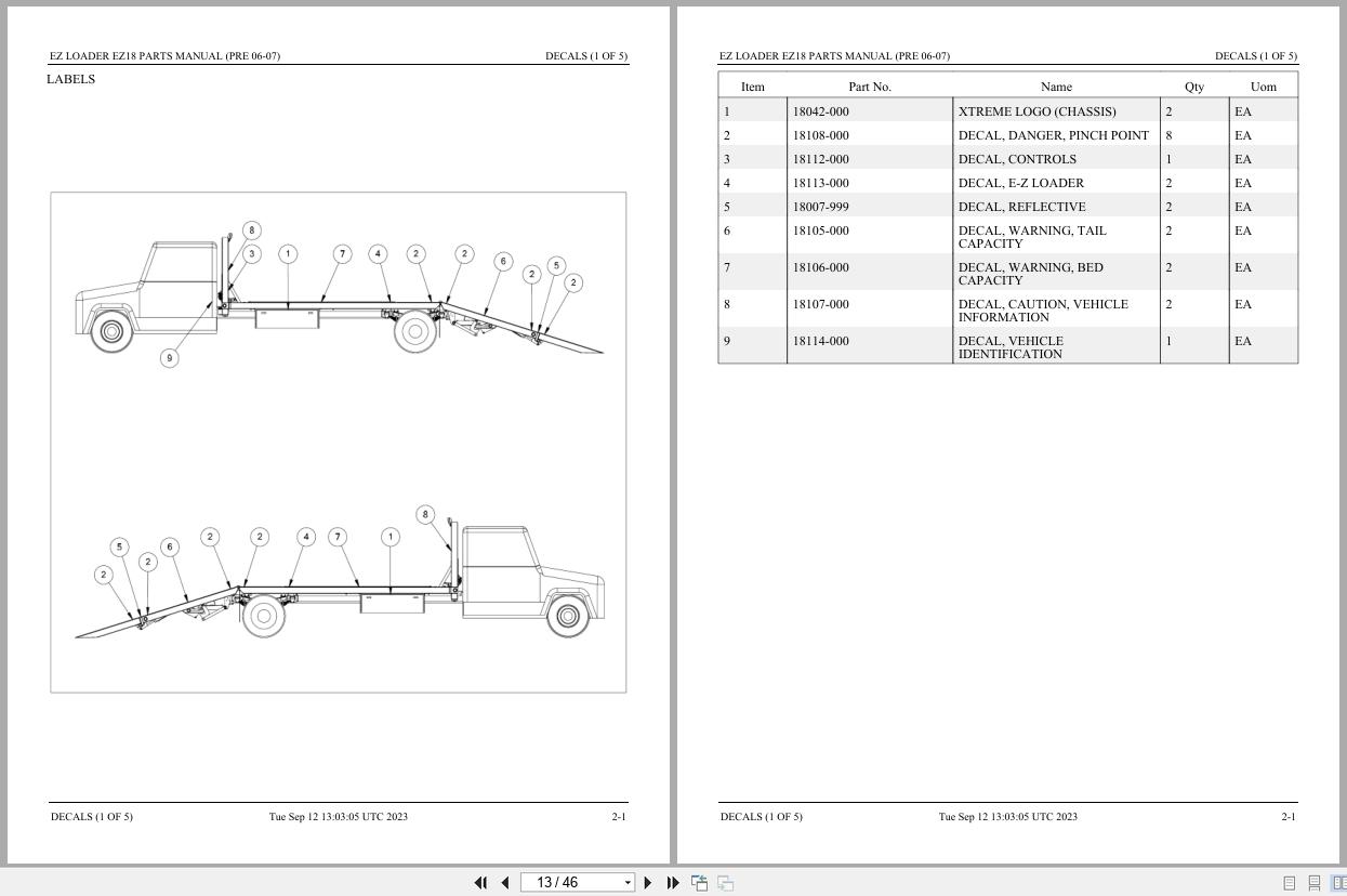 Xtreme EZ Loader EZ18 (PRE 06 07) Parts Manual 2023 (2)