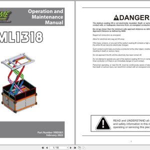 Xtreme Stadium Seating Lift ML1318 Operation Maintenance Manual 9985001 2022 (1)