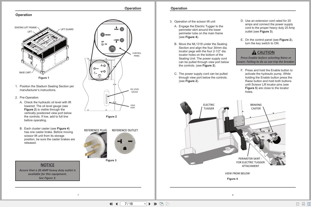 Xtreme Stadium Seating Lift ML1318 Operation Maintenance Manual 9985001 2022 (2)