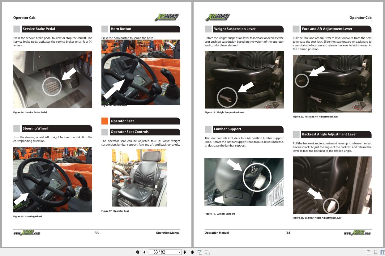 Xtreme Telehandler XR1045 Cummins T4F Operation Safety Manual 24905 002 2021 (2)